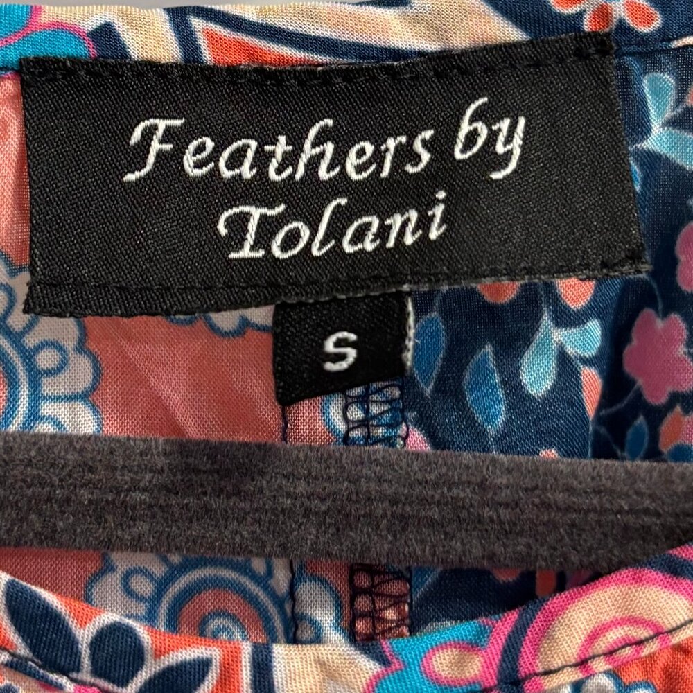 Feathers By Tolani Patchwork Floral Boho Dress Sm… - image 2